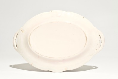 A French faience de l'Est tureen and cover on stand, 19th C.